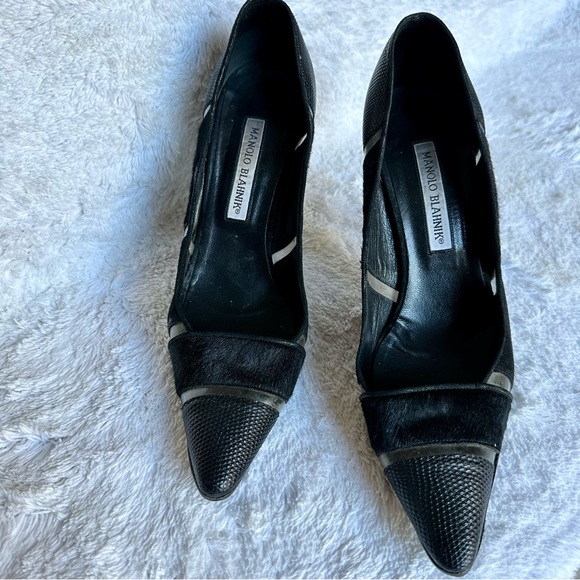 Manolo Blahnik Ponyhair Snakeskin heels - Picture 3 of 8